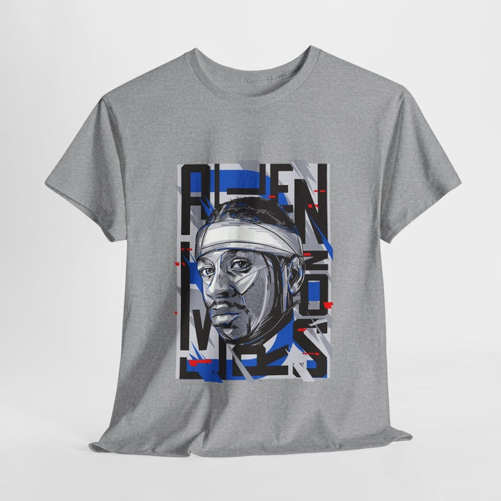 Allen Iverson Unisex Heavy Cotton Tee - Navy - S - Allen Iverson Unisex Heavy Cotton Tee - Tatoo Tee