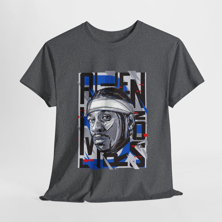 Allen Iverson Unisex Heavy Cotton Tee - Navy - S - Allen Iverson Unisex Heavy Cotton Tee - Tatoo Tee
