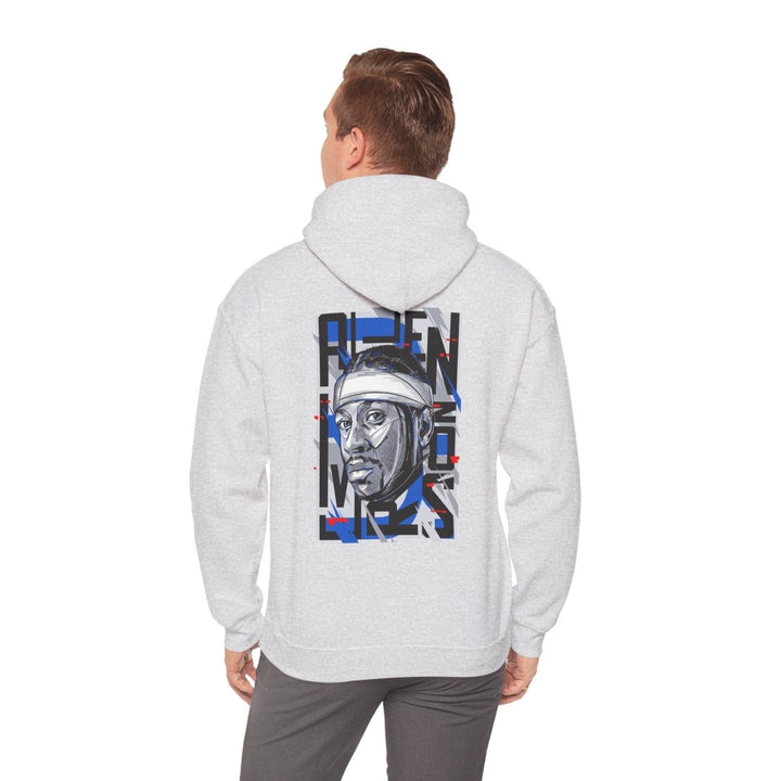 Allen Iverson Unisex Hooded Sweatshirt - Ash - S - Allen Iverson Unisex Hooded Sweatshirt - Tatoo Tee