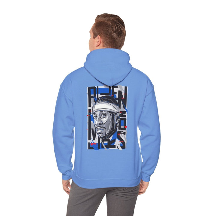 Allen Iverson Unisex Hooded Sweatshirt - Carolina Blue - S - Allen Iverson Unisex Hooded Sweatshirt - Tatoo Tee