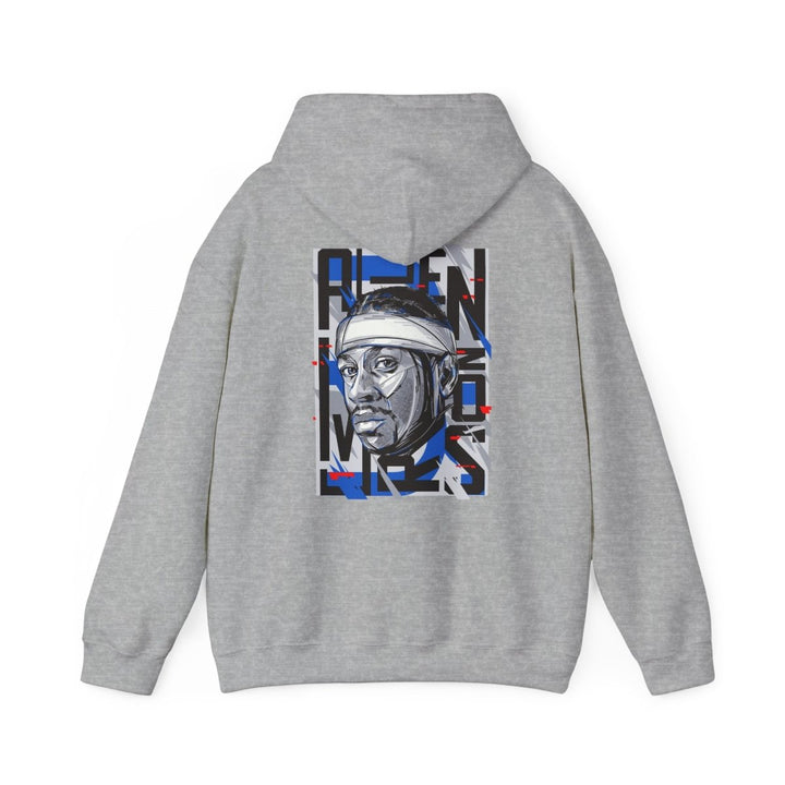 Allen Iverson Unisex Hooded Sweatshirt - Navy - S - Allen Iverson Unisex Hooded Sweatshirt - Tatoo Tee