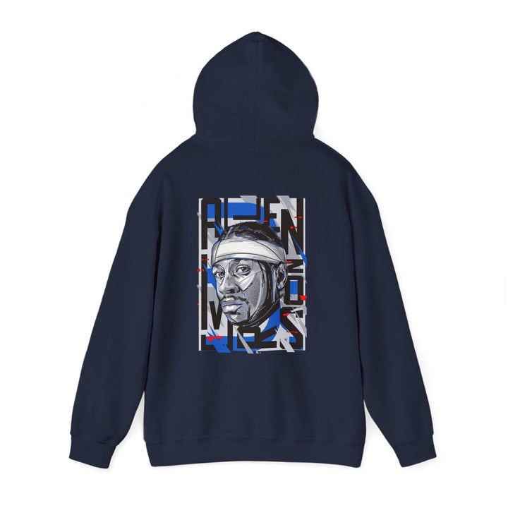 Allen Iverson Unisex Hooded Sweatshirt - Navy - S - Allen Iverson Unisex Hooded Sweatshirt - Tatoo Tee