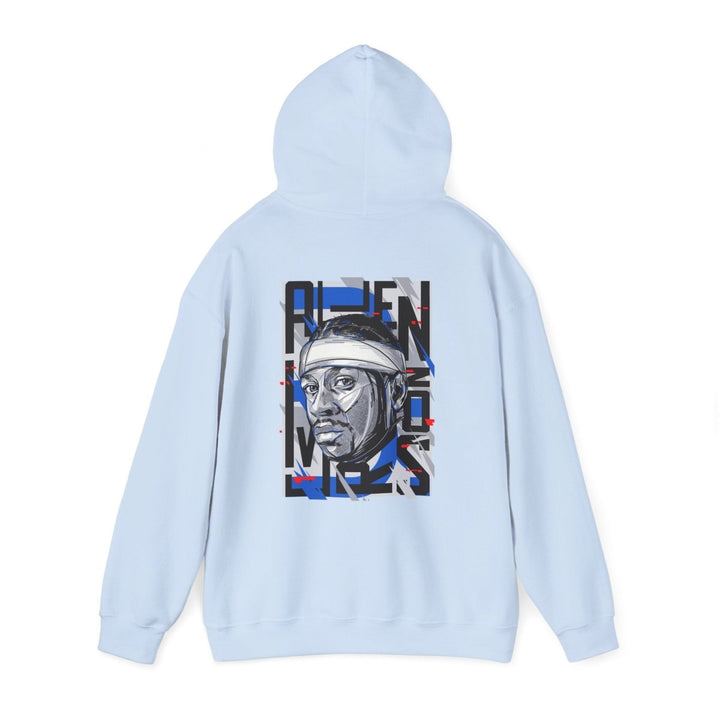 Allen Iverson Unisex Hooded Sweatshirt - Navy - S - Allen Iverson Unisex Hooded Sweatshirt - Tatoo Tee