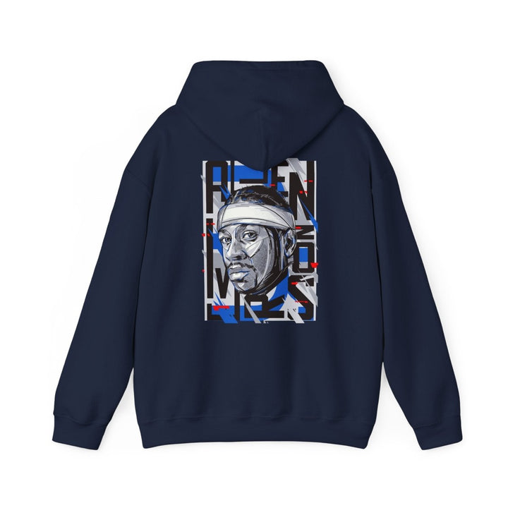 Allen Iverson Unisex Hooded Sweatshirt - Navy - S - Allen Iverson Unisex Hooded Sweatshirt - Tatoo Tee