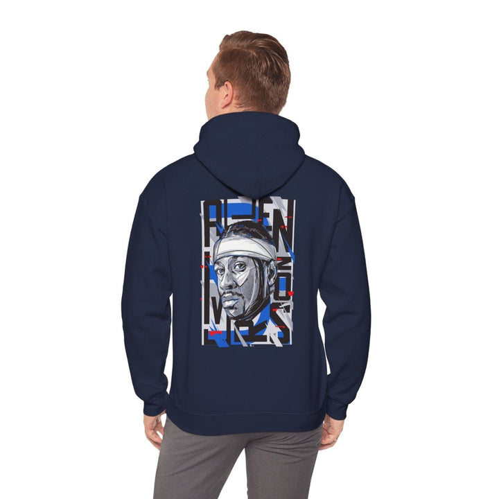 Allen Iverson Unisex Hooded Sweatshirt - Navy - S - Allen Iverson Unisex Hooded Sweatshirt - Tatoo Tee