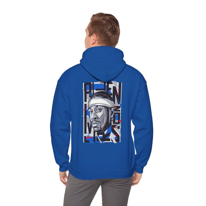 Allen Iverson Unisex Hooded Sweatshirt - Royal - S - Allen Iverson Unisex Hooded Sweatshirt - Tatoo Tee