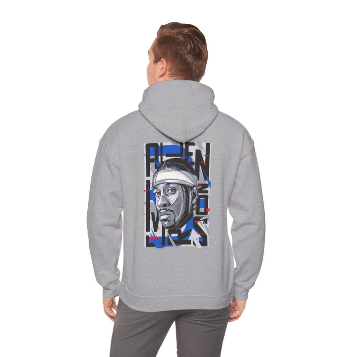 Allen Iverson Unisex Hooded Sweatshirt - Sport Grey - S - Allen Iverson Unisex Hooded Sweatshirt - Tatoo Tee