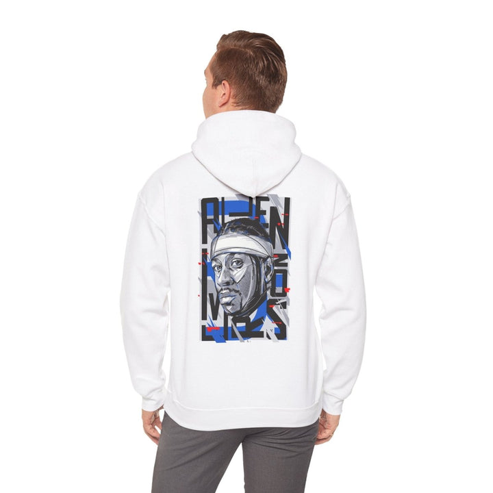Allen Iverson Unisex Hooded Sweatshirt - White - S - Allen Iverson Unisex Hooded Sweatshirt - Tatoo Tee