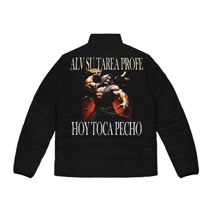 Alv Hoy Toca Pecho GYM Puffer Jacket - S - Black zipper - Alv Hoy Toca Pecho GYM Puffer Jacket - Tatoo Tee