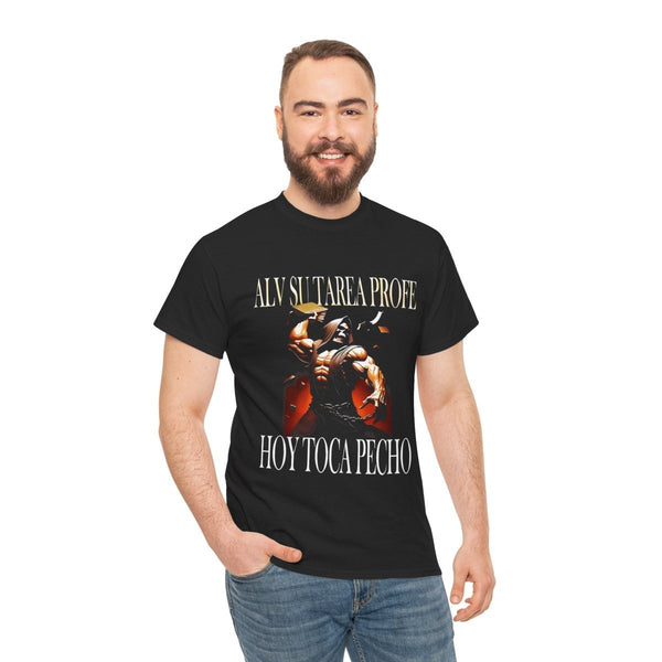 Alv Hoy Toca Pecho GYM Unisex Heavy Cotton Tee - Black - S - Alv Hoy Toca Pecho GYM Unisex Heavy Cotton Tee - Tatoo Tee