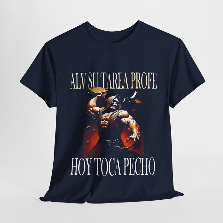 Alv Hoy Toca Pecho GYM Unisex Heavy Cotton Tee - Navy - S - Alv Hoy Toca Pecho GYM Unisex Heavy Cotton Tee - Tatoo Tee
