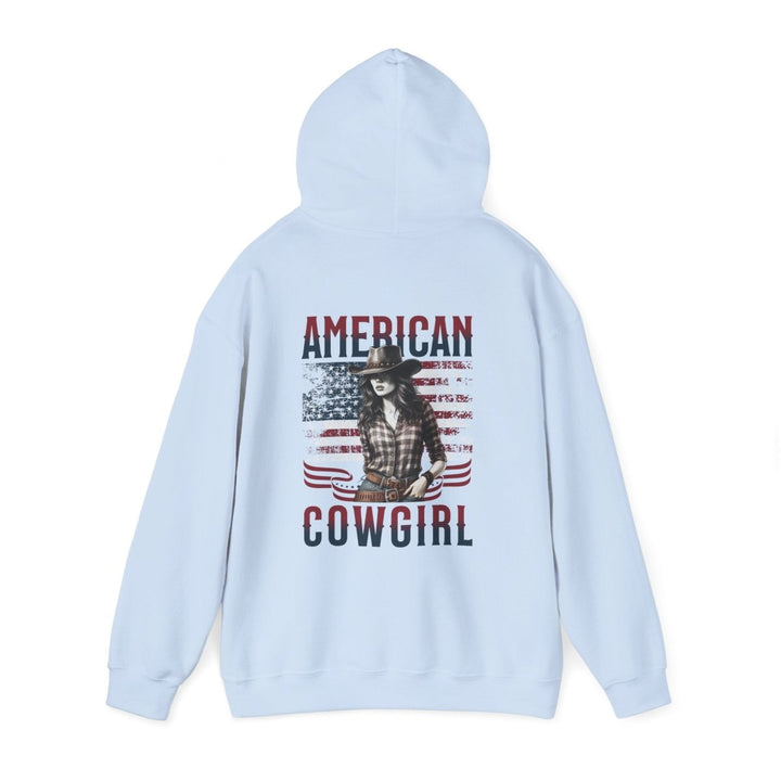 American Cowgirl Hoodie - Unisex Heavy Blend™ Sweatshirt for Country Lovers - Light Pink - S - American Cowgirl Hoodie - Unisex Heavy Blend™ Sweatshirt for Country Lovers - Tatoo Tee