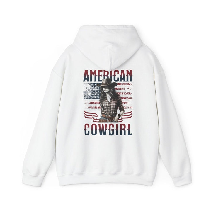 American Cowgirl Hoodie - Unisex Heavy Blend™ Sweatshirt for Country Lovers - Light Pink - S - American Cowgirl Hoodie - Unisex Heavy Blend™ Sweatshirt for Country Lovers - Tatoo Tee