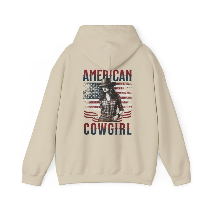 American Cowgirl Hoodie - Unisex Heavy Blend™ Sweatshirt for Country Lovers - Light Pink - S - American Cowgirl Hoodie - Unisex Heavy Blend™ Sweatshirt for Country Lovers - Tatoo Tee