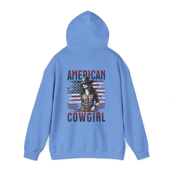 American Cowgirl Hoodie - Unisex Heavy Blend™ Sweatshirt for Country Lovers - Light Pink - S - American Cowgirl Hoodie - Unisex Heavy Blend™ Sweatshirt for Country Lovers - Tatoo Tee