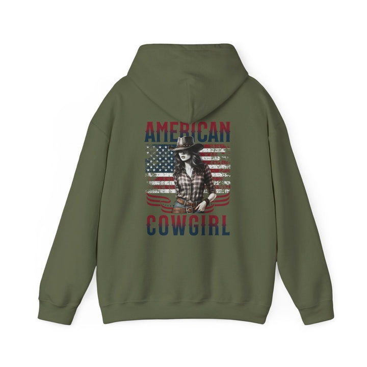 American Cowgirl Hoodie - Unisex Heavy Blend™ Sweatshirt for Country Lovers - Light Pink - S - American Cowgirl Hoodie - Unisex Heavy Blend™ Sweatshirt for Country Lovers - Tatoo Tee
