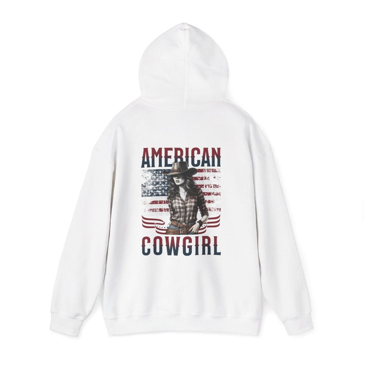 American Cowgirl Hoodie - Unisex Heavy Blend™ Sweatshirt for Country Lovers - Light Pink - S - American Cowgirl Hoodie - Unisex Heavy Blend™ Sweatshirt for Country Lovers - Tatoo Tee