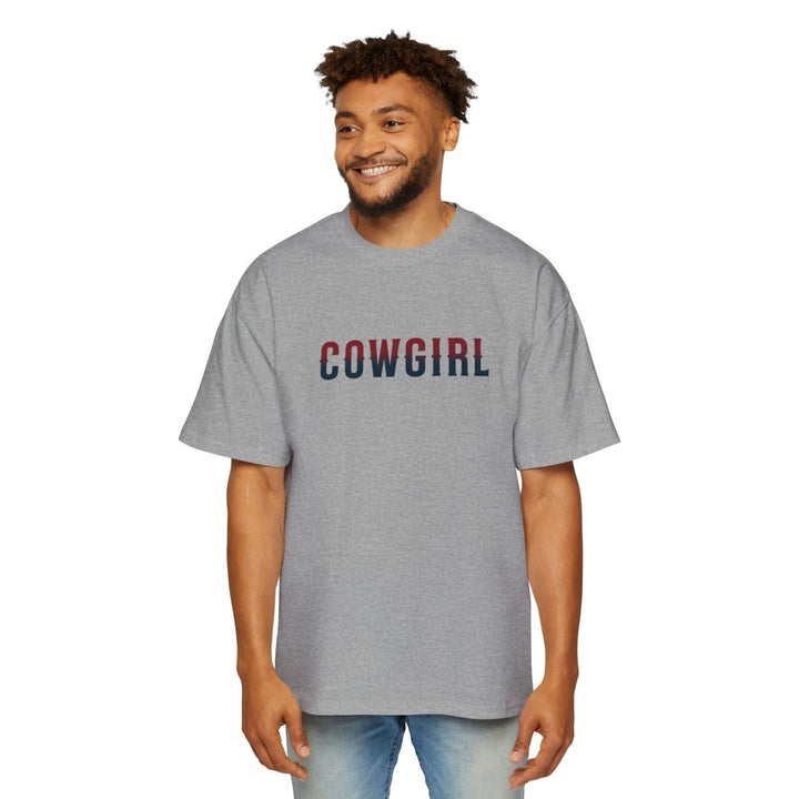 American Cowgirl Oversized Tee - Patriotic Graphic Shirt for Western Fashion Lovers - S - Navy - American Cowgirl Oversized Tee - Patriotic Graphic Shirt for Western Fashion Lovers - Tatoo Tee