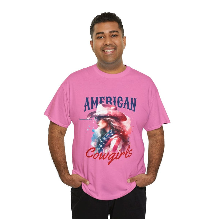 American Cowgirls Graphic Unisex Heavy Cotton Tee - Azalea - S - American Cowgirls Graphic Unisex Heavy Cotton Tee - Tatoo Tee