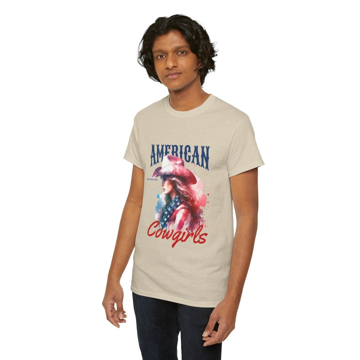 American Cowgirls Graphic Unisex Heavy Cotton Tee - Azalea - S - American Cowgirls Graphic Unisex Heavy Cotton Tee - Tatoo Tee