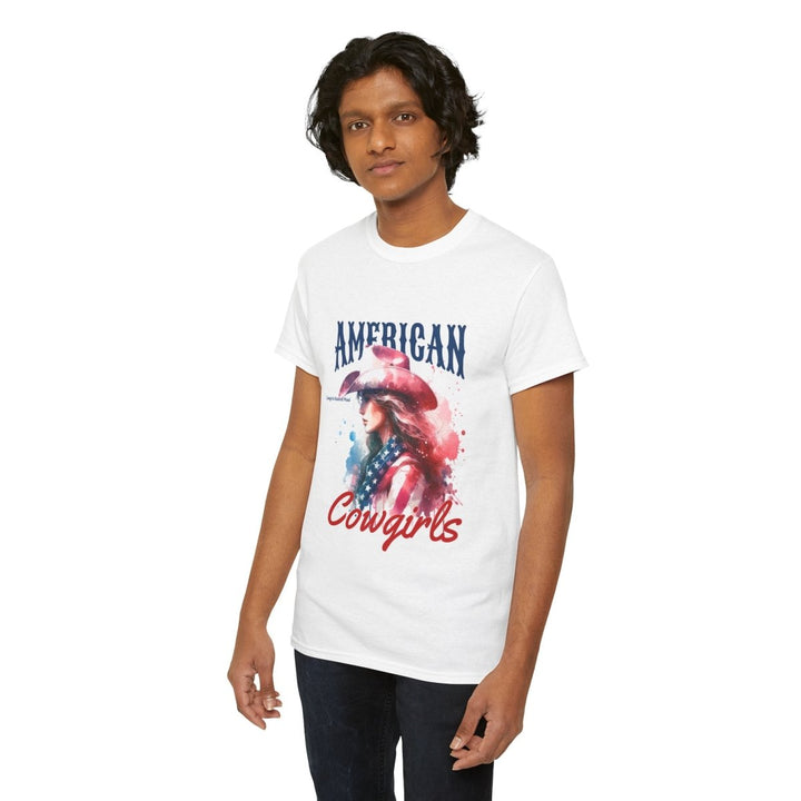 American Cowgirls Graphic Unisex Heavy Cotton Tee - Azalea - S - American Cowgirls Graphic Unisex Heavy Cotton Tee - Tatoo Tee