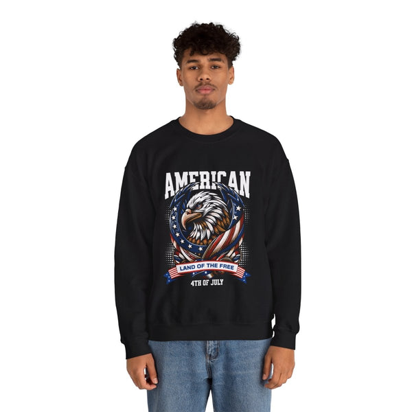 American Eagle 4th of July Crewneck Sweatshirt - S - Black - American Eagle 4th of July Crewneck Sweatshirt - Tatoo Tee