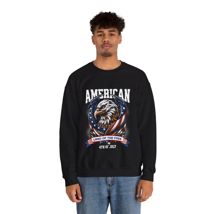 American Eagle 4th of July Crewneck Sweatshirt - S - Black - American Eagle 4th of July Crewneck Sweatshirt - Tatoo Tee