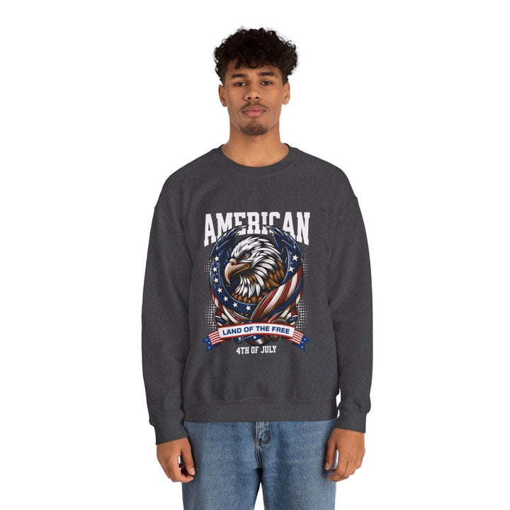 American Eagle 4th of July Crewneck Sweatshirt - S - Dark Heather - American Eagle 4th of July Crewneck Sweatshirt - Tatoo Tee