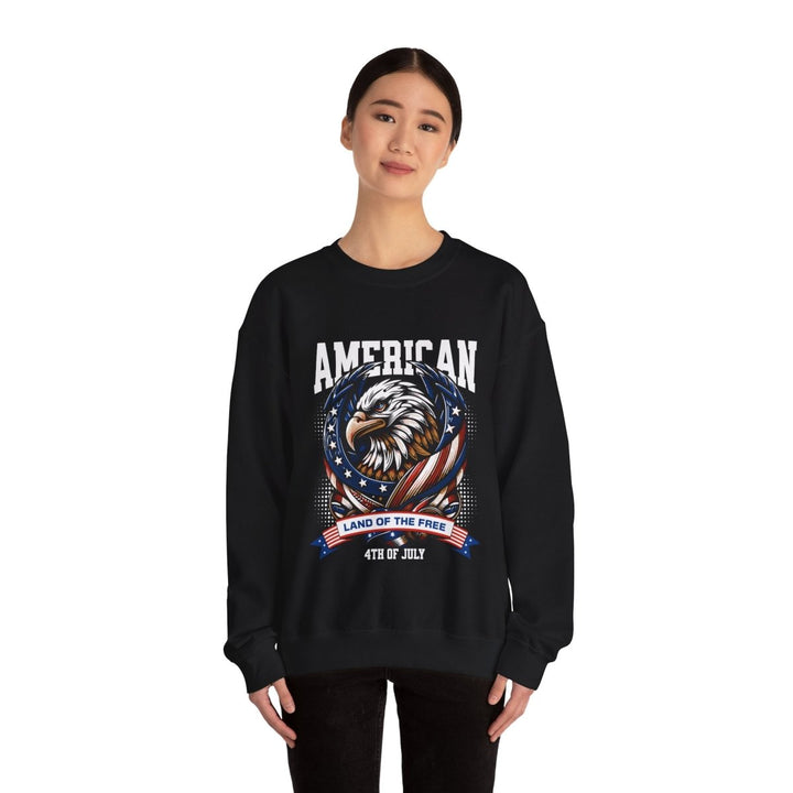 American Eagle 4th of July Crewneck Sweatshirt - S - Heliconia - American Eagle 4th of July Crewneck Sweatshirt - Tatoo Tee