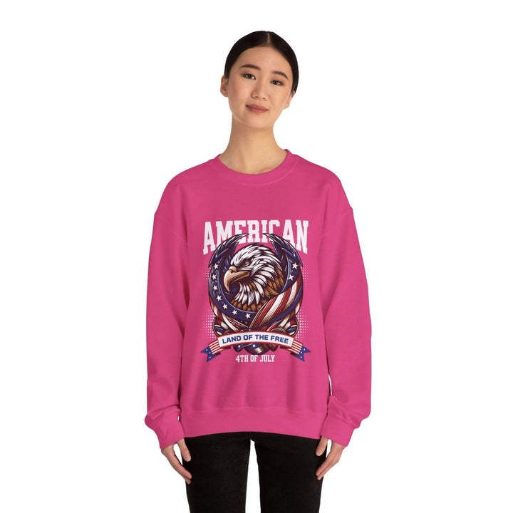 American Eagle 4th of July Crewneck Sweatshirt - S - Heliconia - American Eagle 4th of July Crewneck Sweatshirt - Tatoo Tee