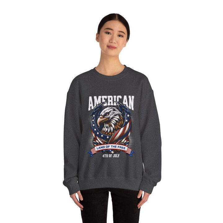 American Eagle 4th of July Crewneck Sweatshirt - S - Heliconia - American Eagle 4th of July Crewneck Sweatshirt - Tatoo Tee