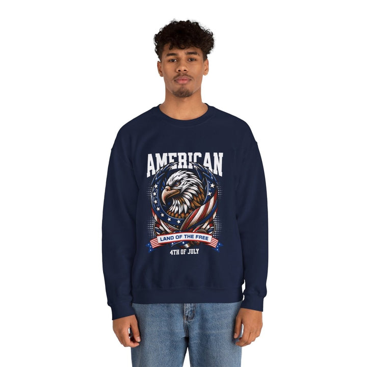 American Eagle 4th of July Crewneck Sweatshirt - S - Navy - American Eagle 4th of July Crewneck Sweatshirt - Tatoo Tee