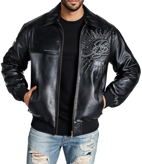 American Legend Black Leather Jacket - XXS - American Legend Black Leather Jacket - Tatoo Tee