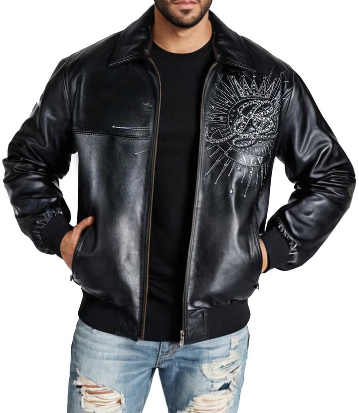 American Legend Black Leather Jacket - XXS - American Legend Black Leather Jacket - Tatoo Tee