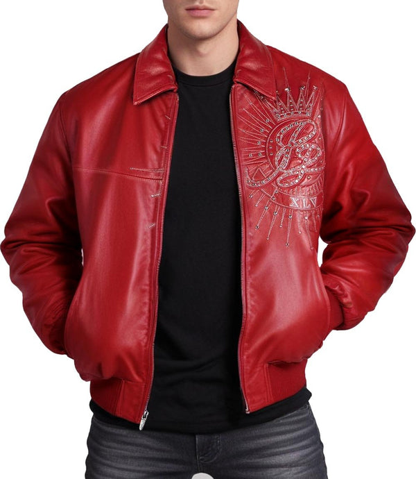 American Legend Red Leather Jacket - XXS - American Legend Red Leather Jacket - Tatoo Tee