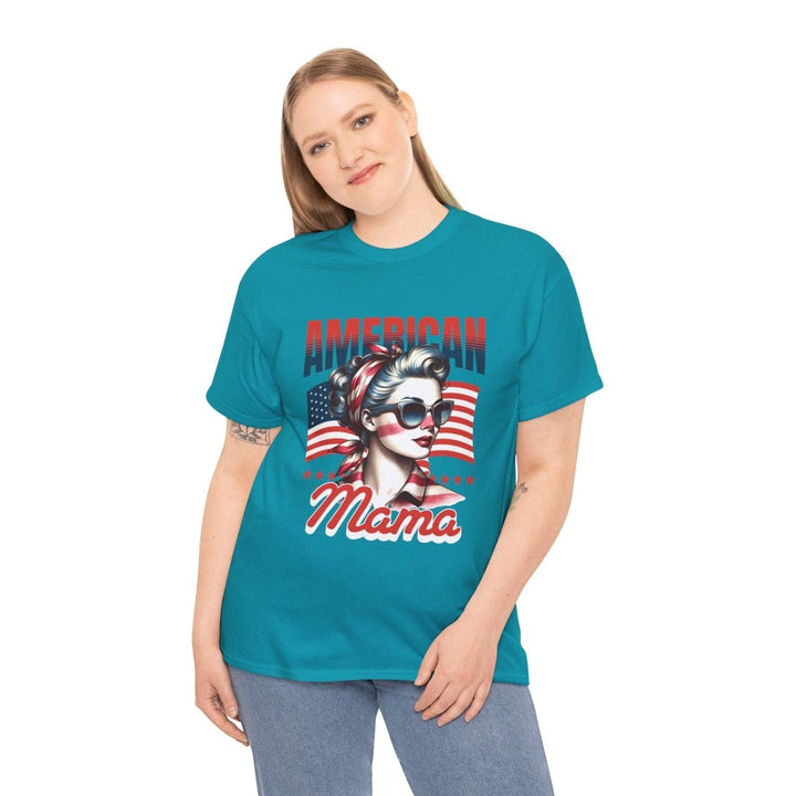 American Mama Graphic Tee - Unisex Heavy Cotton T-Shirt - Azalea - S - American Mama Graphic Tee - Unisex Heavy Cotton T-Shirt - Tatoo Tee
