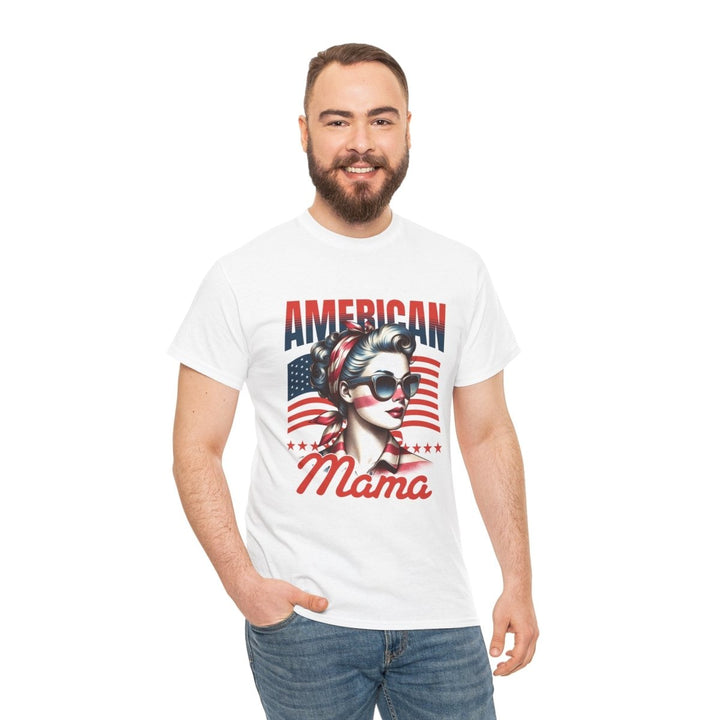 American Mama Graphic Tee - Unisex Heavy Cotton T-Shirt - Azalea - S - American Mama Graphic Tee - Unisex Heavy Cotton T-Shirt - Tatoo Tee