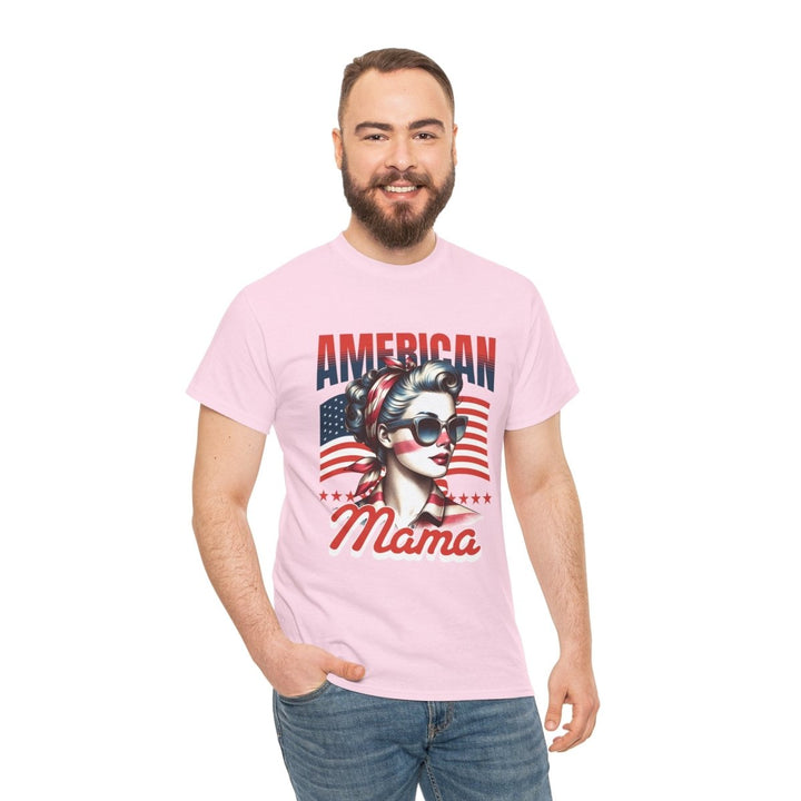 American Mama Graphic Tee - Unisex Heavy Cotton T-Shirt - Azalea - S - American Mama Graphic Tee - Unisex Heavy Cotton T-Shirt - Tatoo Tee