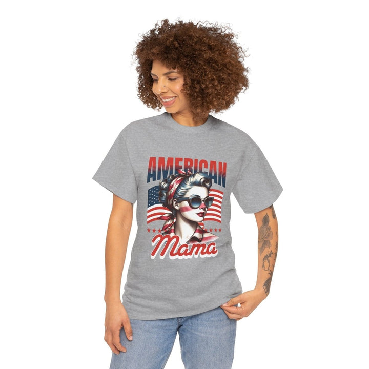 American Mama Graphic Tee - Unisex Heavy Cotton T-Shirt - Sport Grey - S - American Mama Graphic Tee - Unisex Heavy Cotton T-Shirt - Tatoo Tee