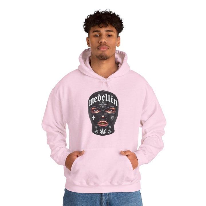 Anarchy Ski Mask Girl Unisex Hoodie - Light Pink - S - Anarchy Ski Mask Girl Unisex Hoodie - Tatoo Tee