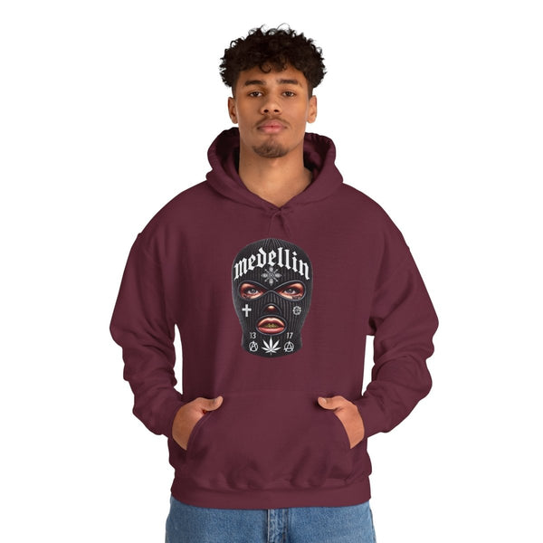 Anarchy Ski Mask Girl Unisex Hoodie - Maroon - S - Anarchy Ski Mask Girl Unisex Hoodie - Tatoo Tee