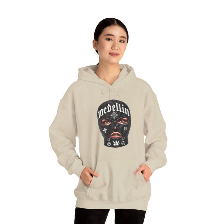 Anarchy Ski Mask Girl Unisex Hoodie - Red - S - Anarchy Ski Mask Girl Unisex Hoodie - Tatoo Tee
