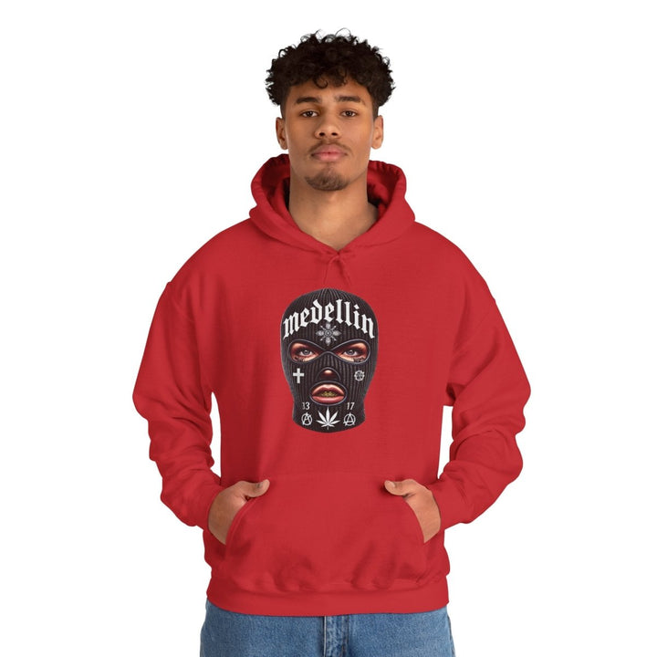 Anarchy Ski Mask Girl Unisex Hoodie - Red - S - Anarchy Ski Mask Girl Unisex Hoodie - Tatoo Tee