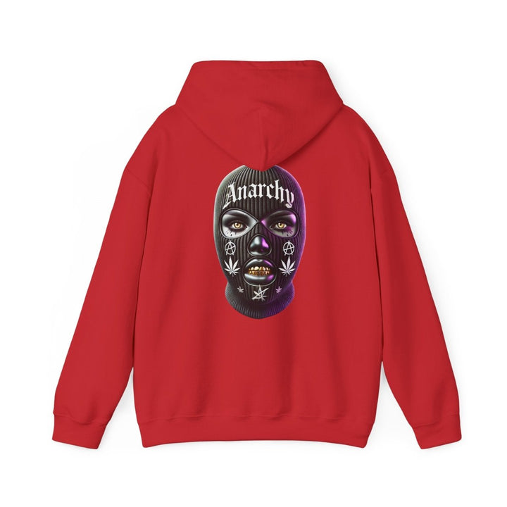 Anarchy Ski Mask Girl Unisex Hoodie - Red - S - Anarchy Ski Mask Girl Unisex Hoodie - Tatoo Tee