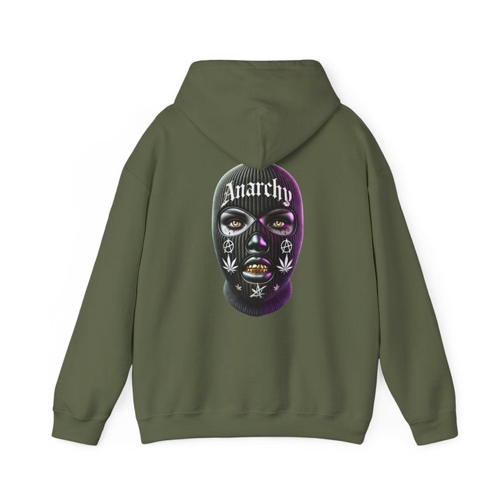 Anarchy Ski Mask Girl Unisex Hoodie - Red - S - Anarchy Ski Mask Girl Unisex Hoodie - Tatoo Tee