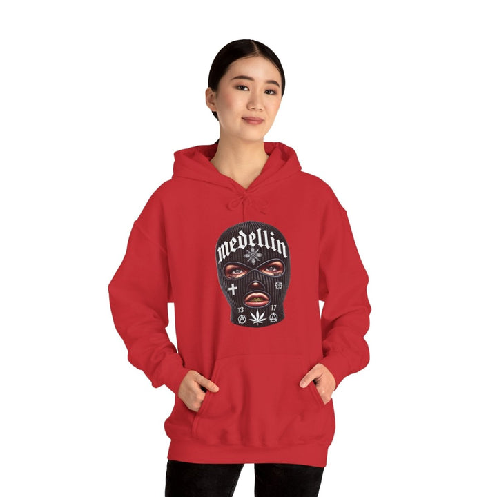 Anarchy Ski Mask Girl Unisex Hoodie - Red - S - Anarchy Ski Mask Girl Unisex Hoodie - Tatoo Tee