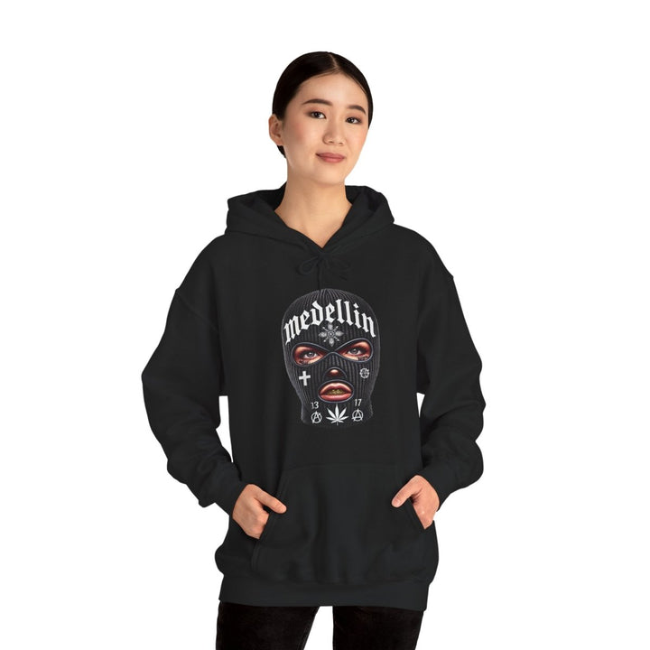 Anarchy Ski Mask Girl Unisex Hoodie - Red - S - Anarchy Ski Mask Girl Unisex Hoodie - Tatoo Tee