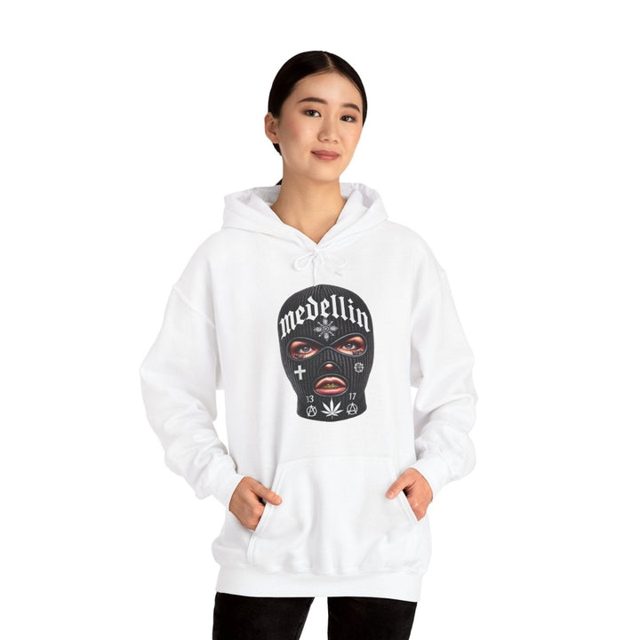 Anarchy Ski Mask Girl Unisex Hoodie - Red - S - Anarchy Ski Mask Girl Unisex Hoodie - Tatoo Tee
