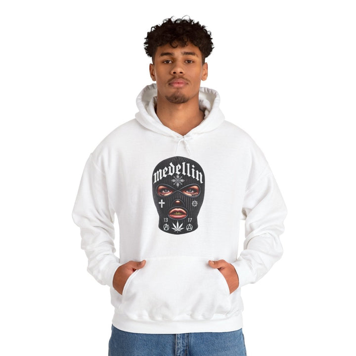 Anarchy Ski Mask Girl Unisex Hoodie - White - S - Anarchy Ski Mask Girl Unisex Hoodie - Tatoo Tee