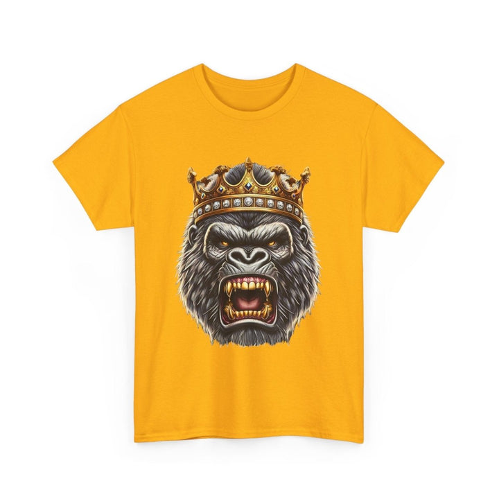 Angry Gorilla King Unisex Heavy Cotton Tee - Red - S - Angry Gorilla King Unisex Heavy Cotton Tee - Tatoo Tee